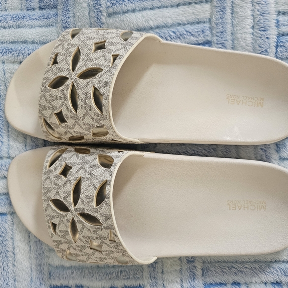 Michael Kors Shoes - Michael Kors Cream Sandals with Intricate Design